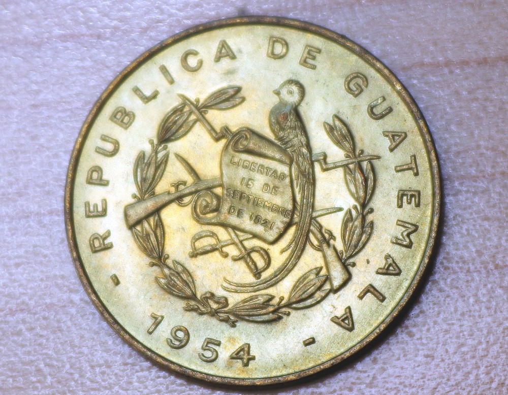 1954 Guatemala 1 Centavo KM# 259