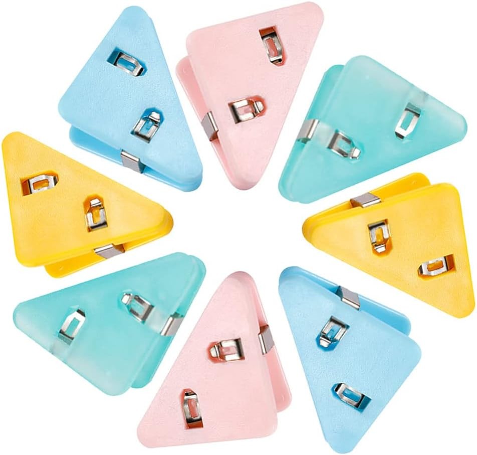 4pc Random Triangle Corner Data Clip,Multifunctional Binder Document Fastener