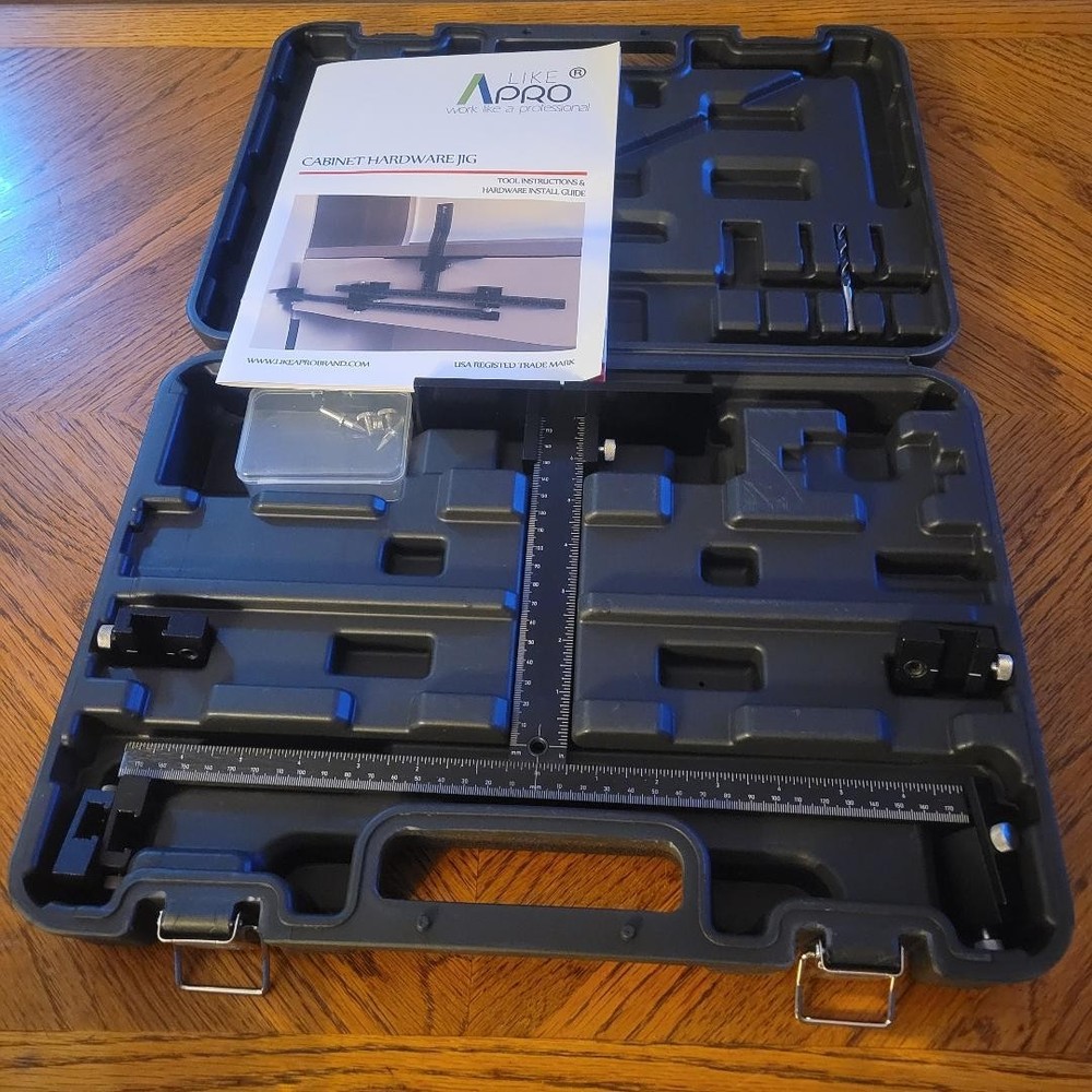PRO Basic Black Aluminum Cabinet Hardware Jig With Case & Bit