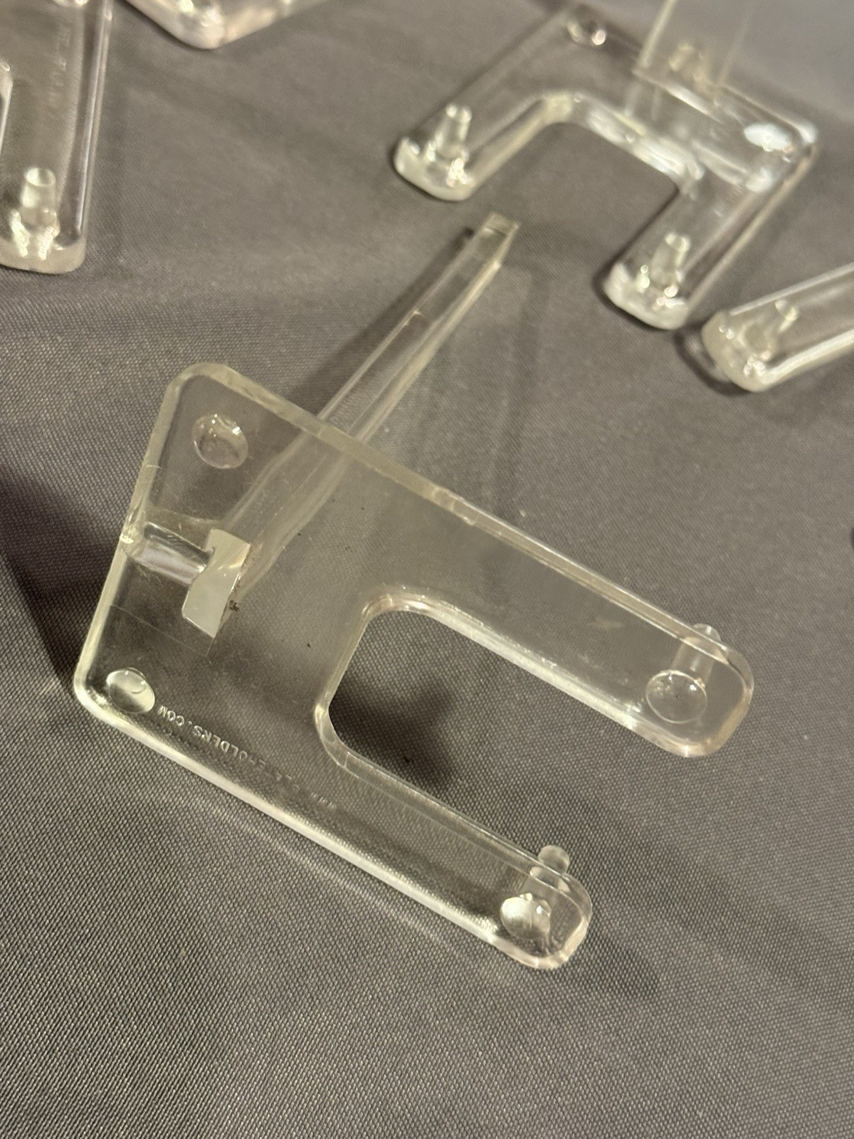 Lot of 5 Clear Acrylic Lucite Easel Plate Platter and Painting Display Stand