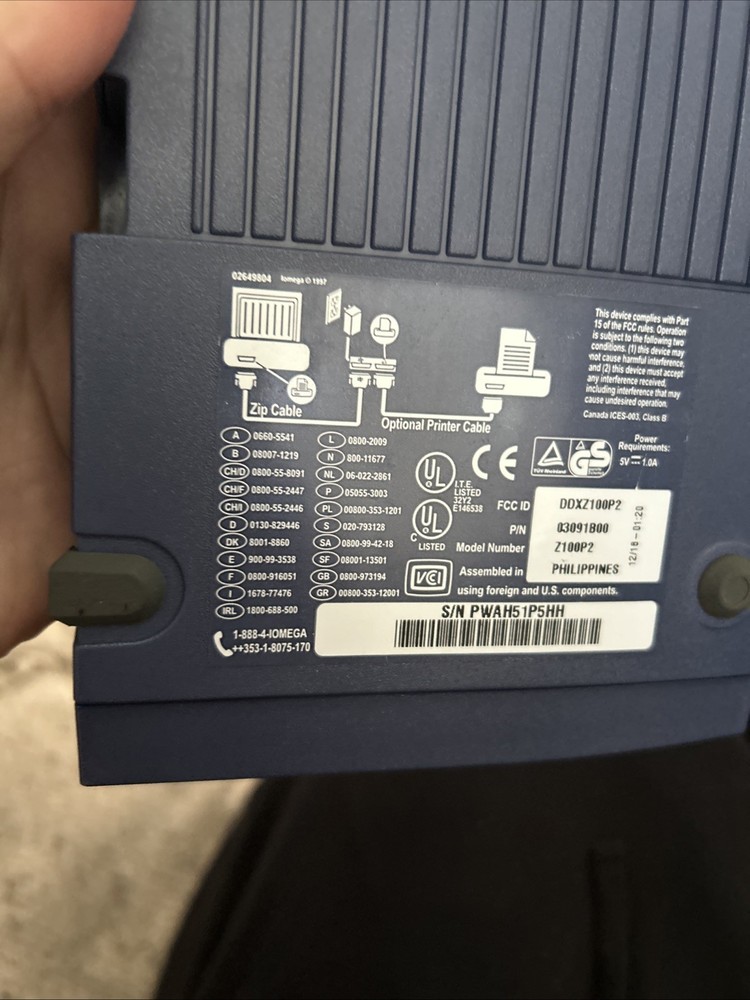 Iomega Zip 100 External Drive Parallel Port Replacement