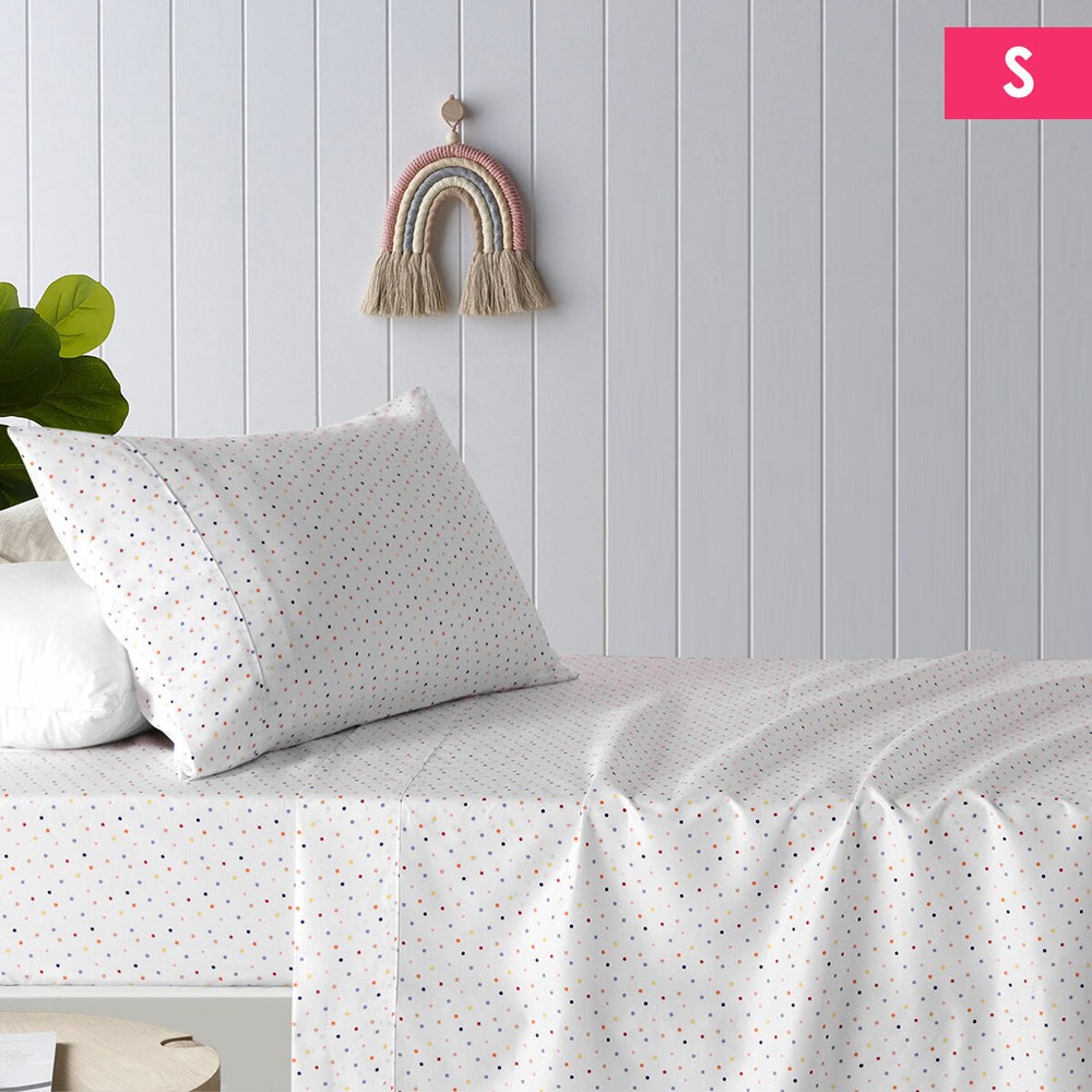 Polka Multi Printed Microfibre Sheet Set by Happy Kids