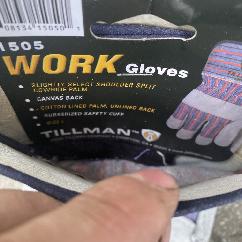 TILLMAN 1505 WORK GLOVES LARGE Select Split Cowhide