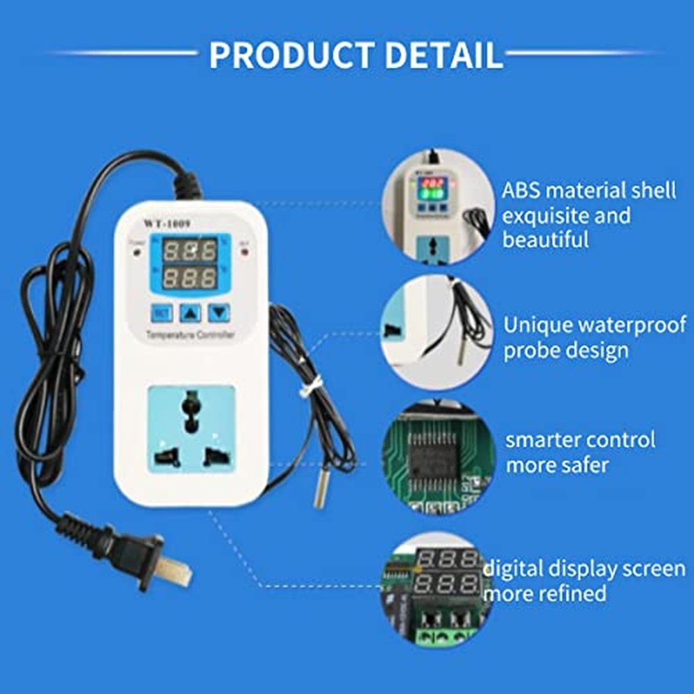 Thincol Digital Temperature Controller,Centigrade Thermostat Controlled Outle...