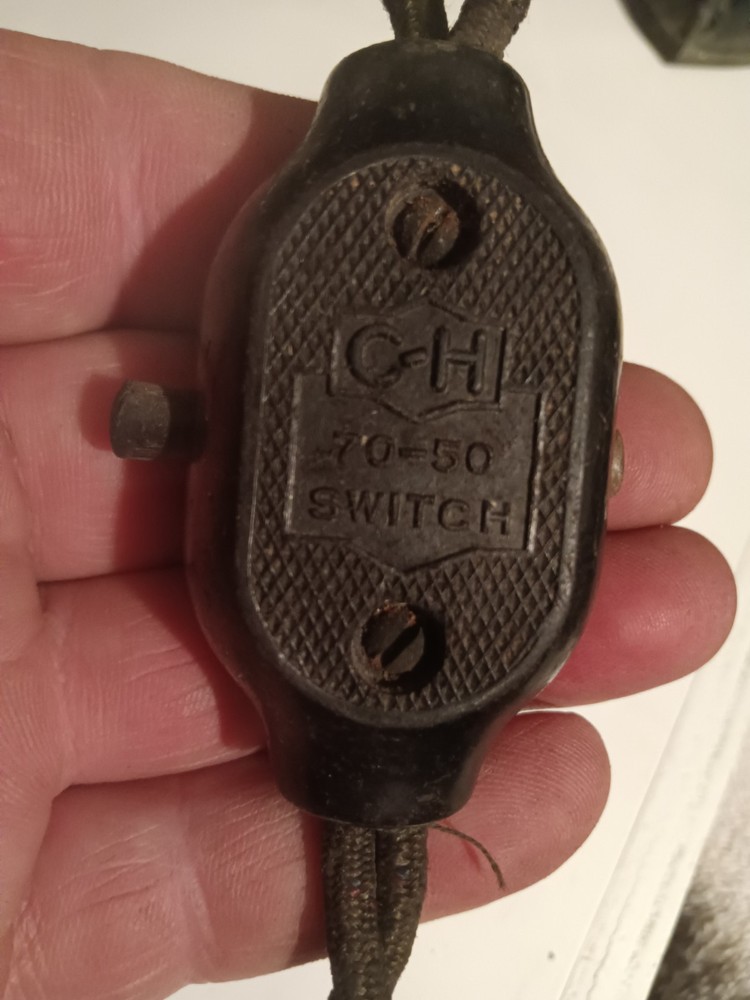 Vintage C- H 70 - 50 Switch Bakelite