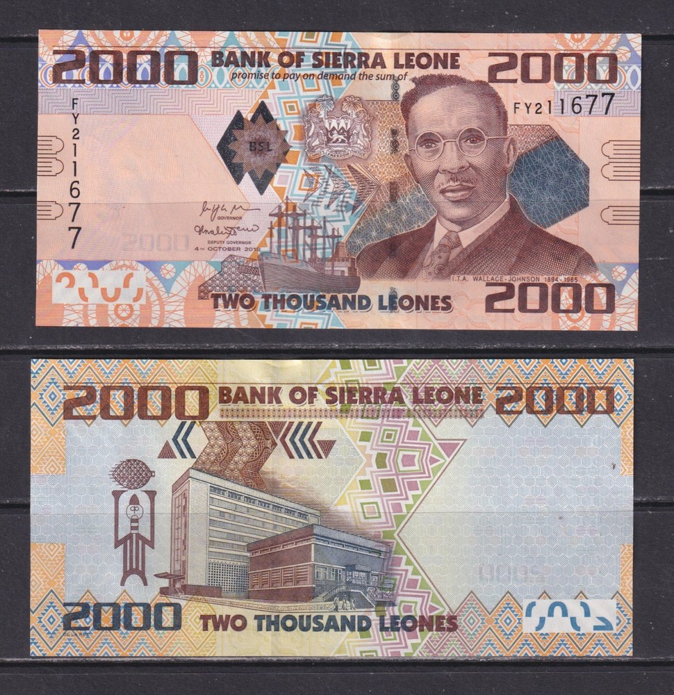 SIERRA LEONE - 2018 2000 Leones UNC