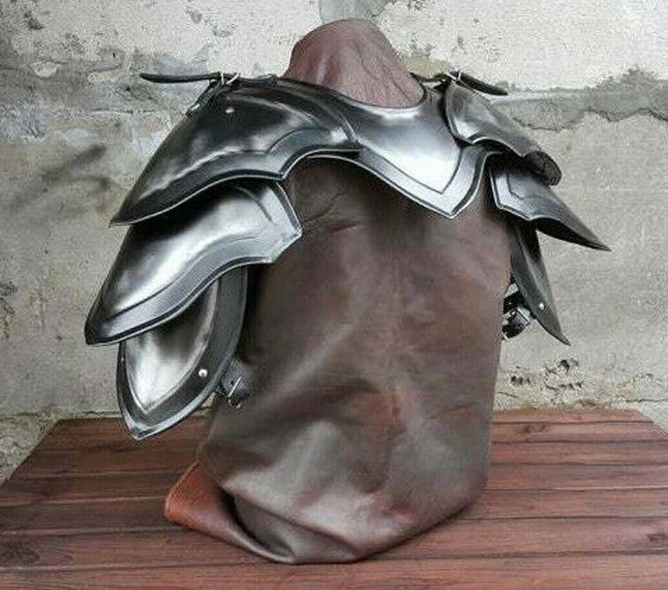 Halloween Medieval pauldrons and gorget shoulder Larp costume~renaissance Knight