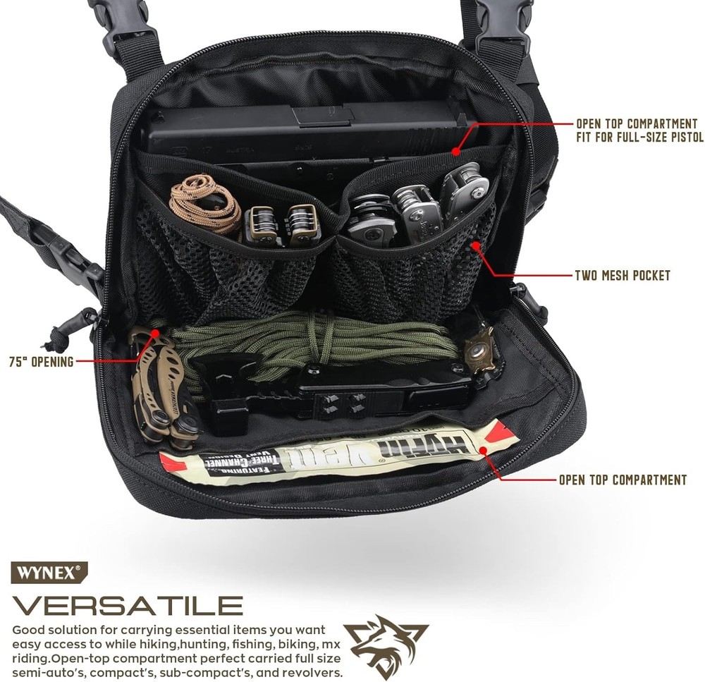 Molle Utility Chest Pack for Tactical Adventures - Concealed Carry & Storage