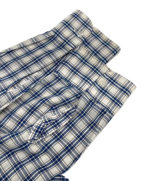J.C.PENNY Check shirt White× Blue