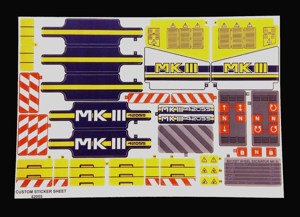 Custom Decal for 42055 Replacement Sticker 42055