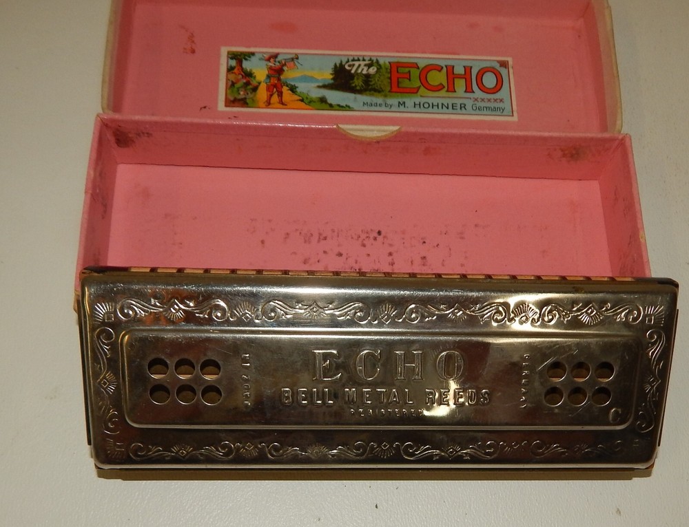 The Echo Harmonica Made in Germany by Hohner - Original Case