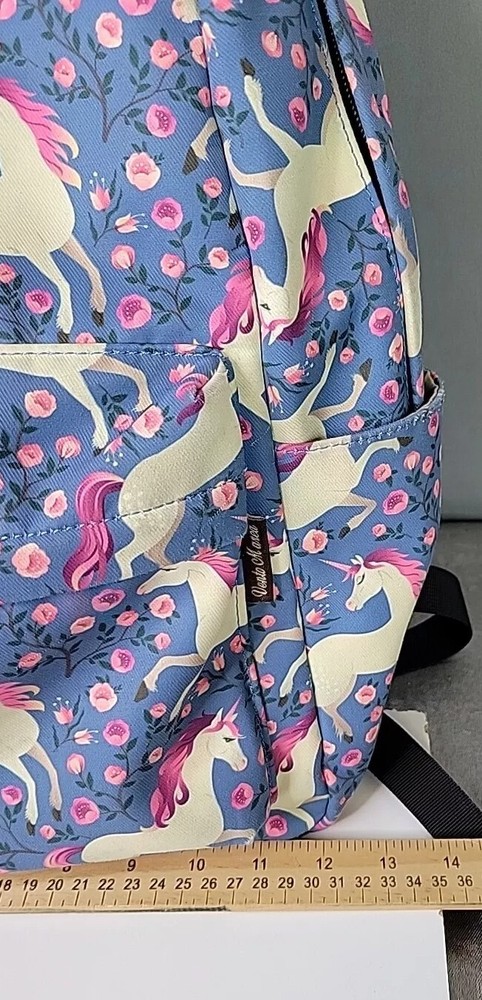 Unicorns and Roses backpack padded laptop pocket back pack