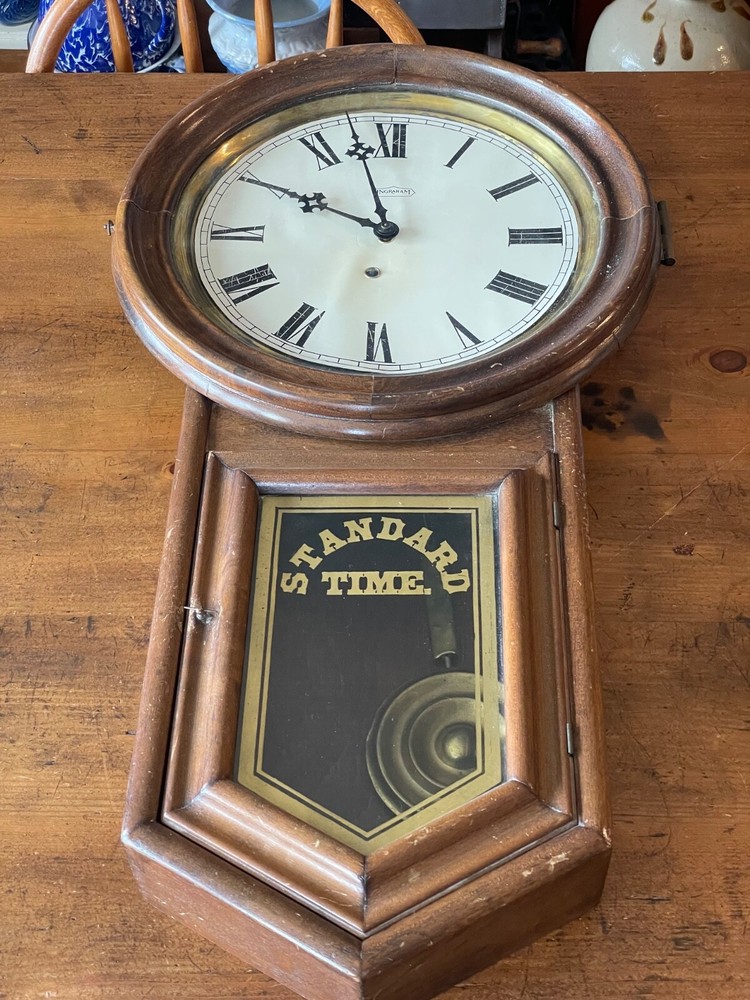 Antique Regulator School Clock
