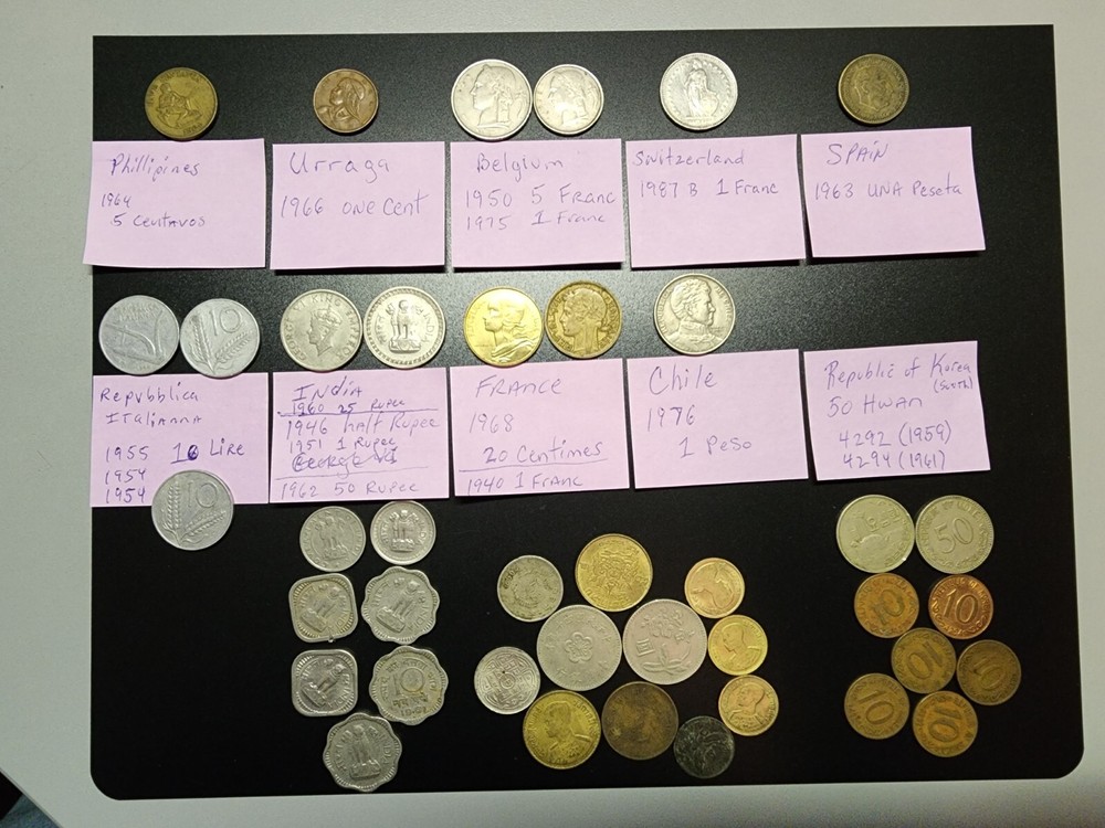 Foreign coin collection lot
