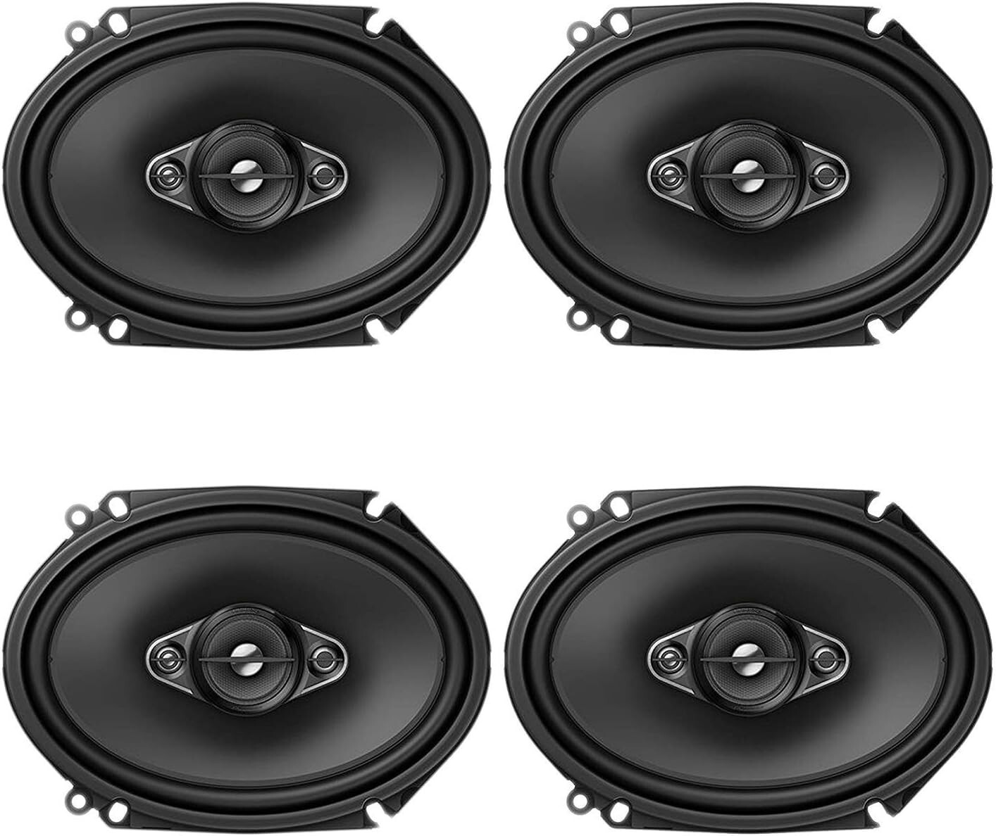 4 Pioneer TS-A6880F 4-Way 6x8" 350W Car Speakers + Adapters for Ford Vehicles