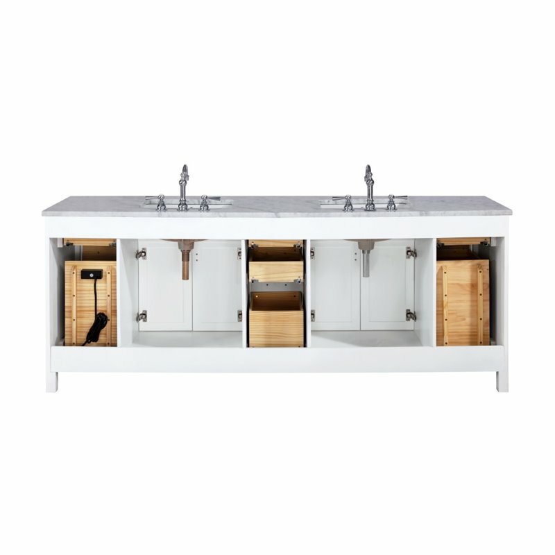 Design Element Group 84" Double Vanity in White