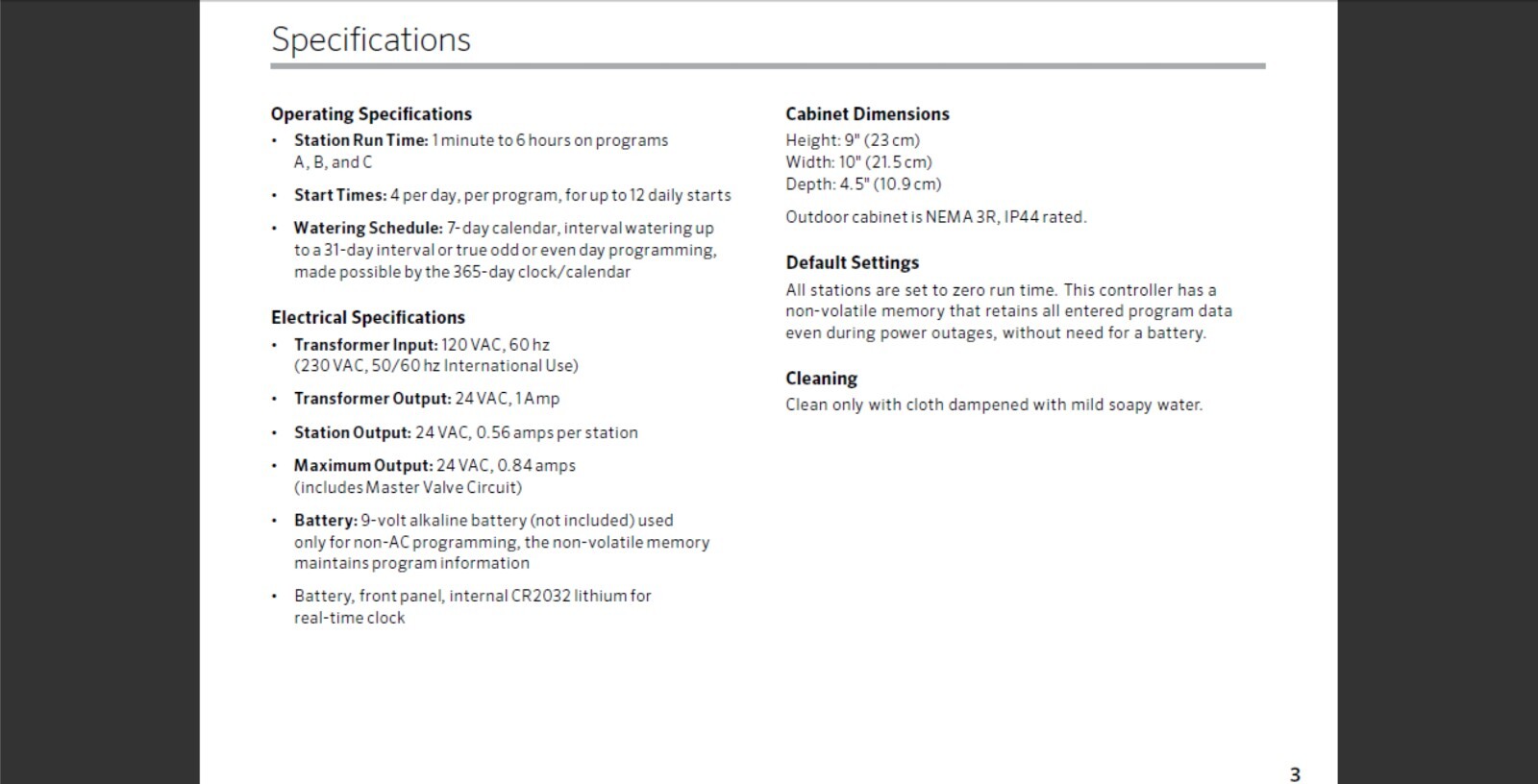 Hunter PRO-C Owner's Manual And Installation Instructions Reprint