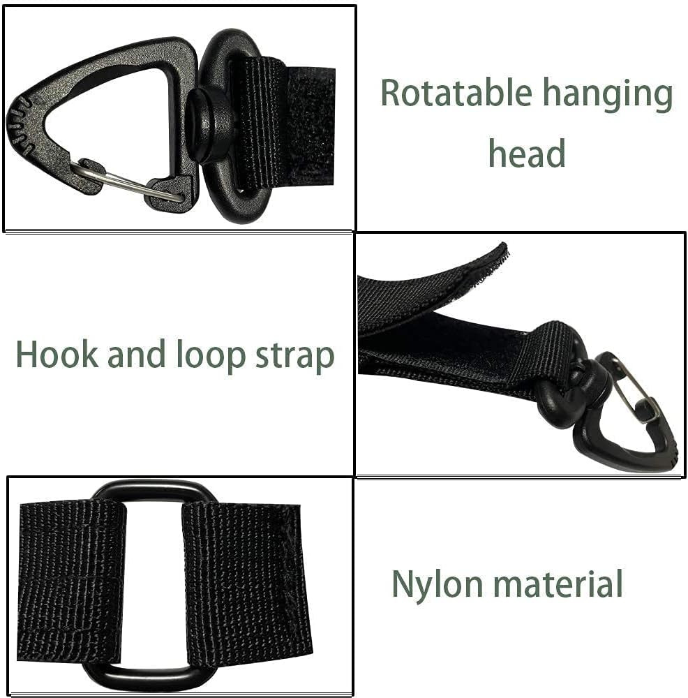 2-Pack Multi-Purpose Glove Holder Strap with Climbing Rope Hook Buckle