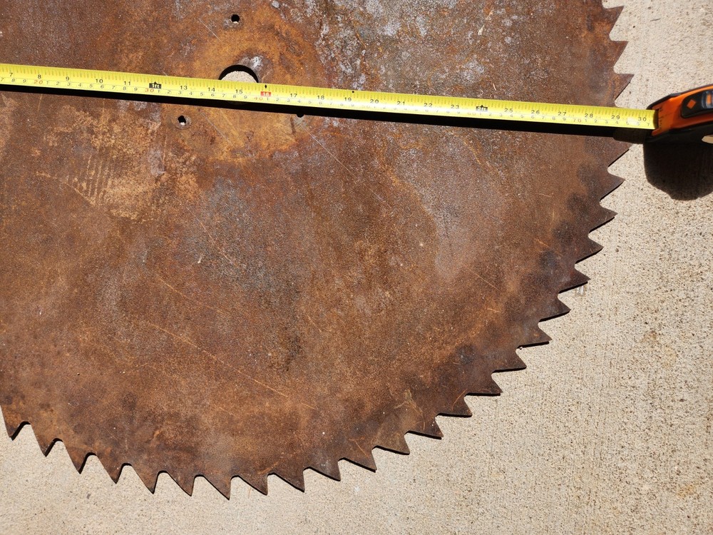 Large Sawmill Buzz Saw Blade 30"! Diameter Solid Sawblade Rustic Decor Rusty