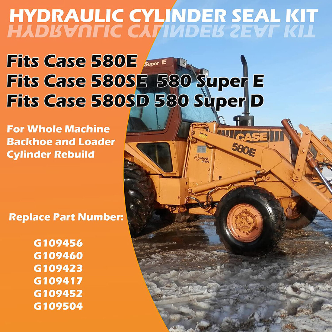 Whole Machine Hydraulic Cylinder Seal Kit for Case 580C 580SE 580SD 580 Backhoe