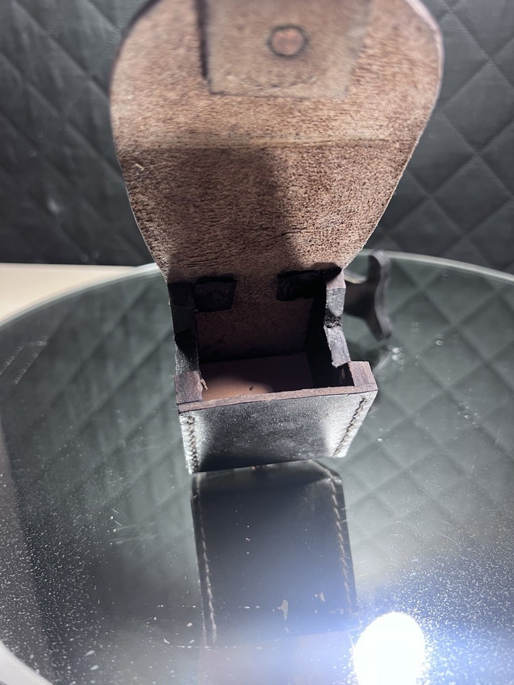 Muzzleloader Cap Or Ball Belt Pouch Black Leather Owb