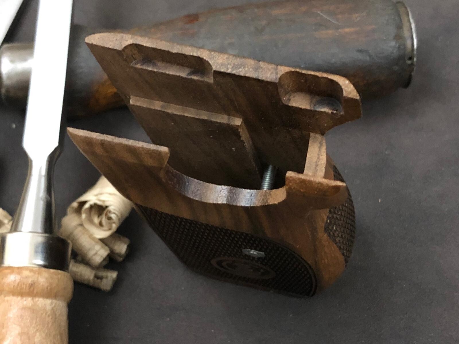 CZ VZOR 70-50 7.65MM 32 ACP Turkish Walnut Wood Grips Handmade Diamond Checkered