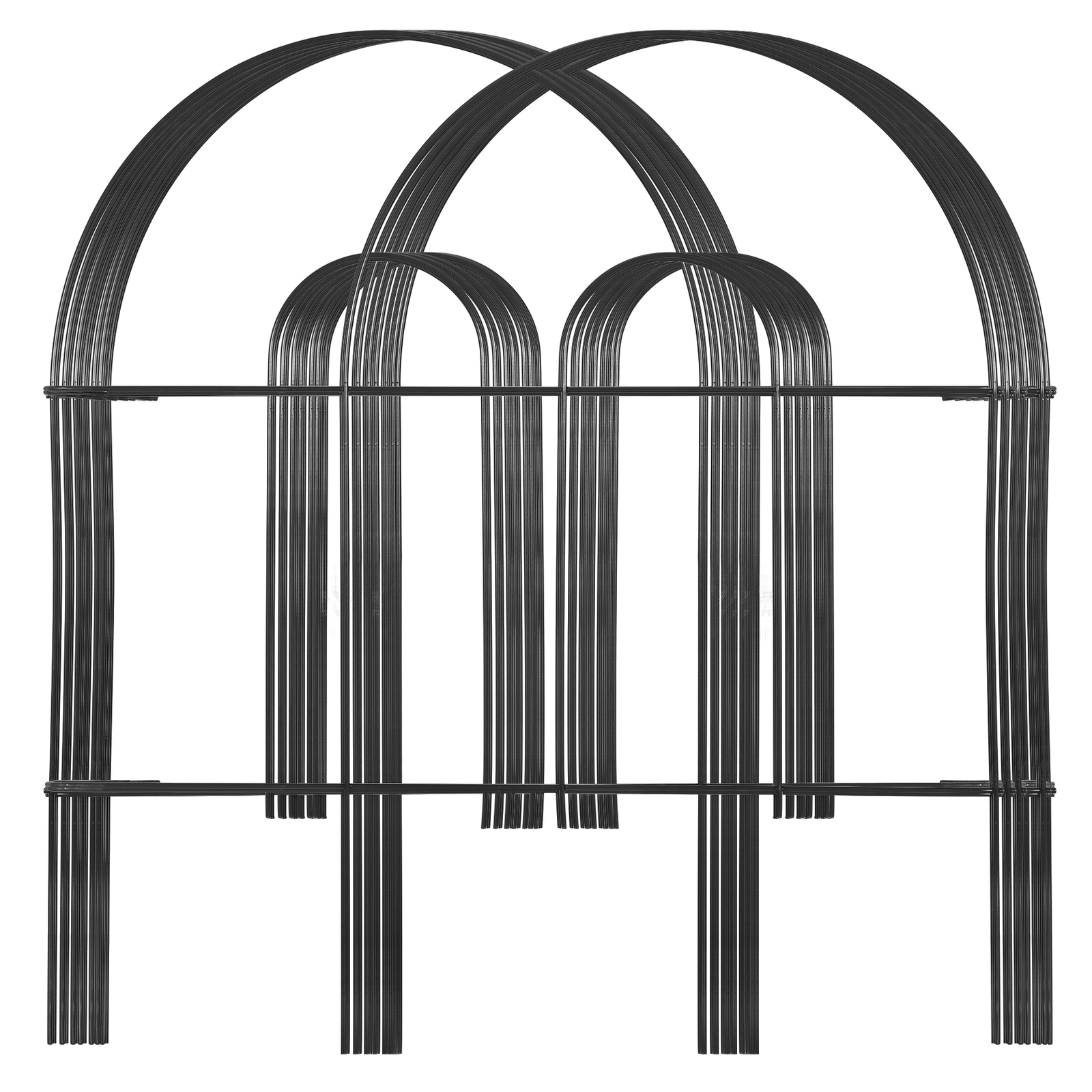 50' X 18" Garden Border Fence 35 PCS Folding Fence Pannel Animal Barrier Metal