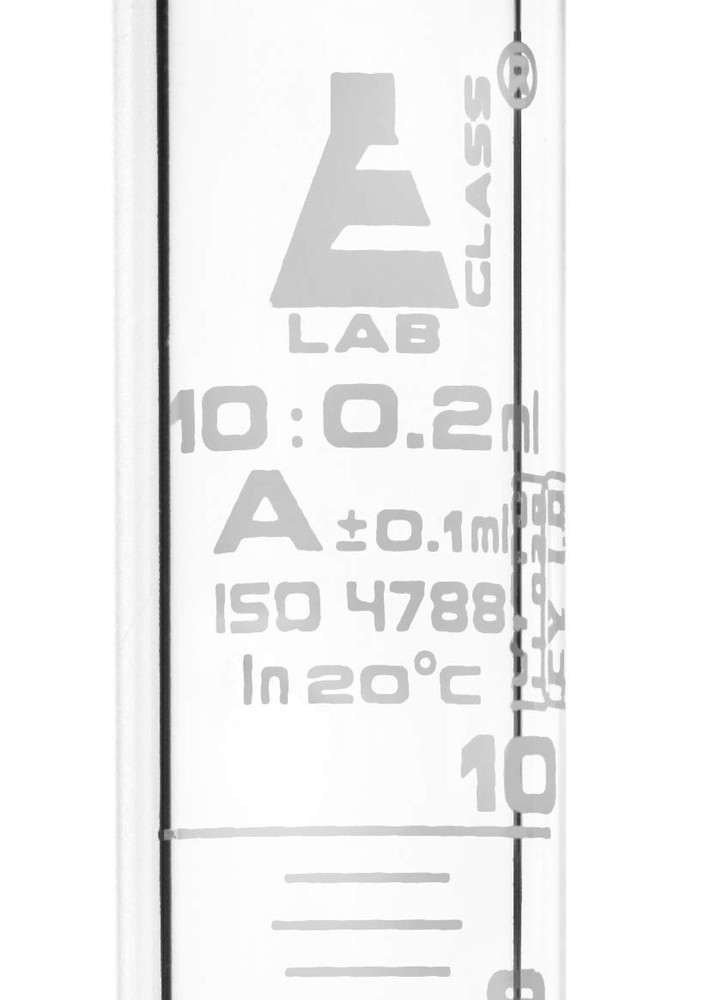 Graduated Cylinder, 10Ml - Class a Tolerance ±0.10Ml - round Base - White Gradu