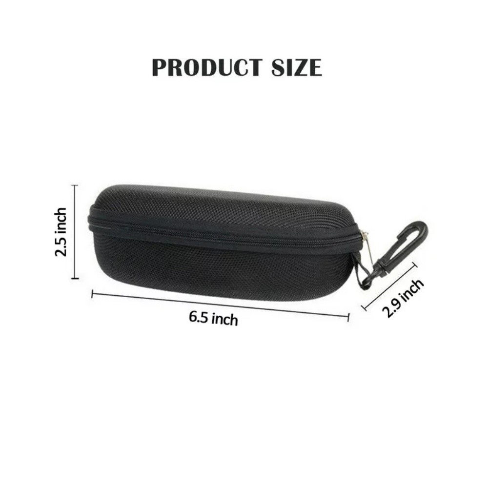 2-Pack Eye Glasses Case Box Sunglasses Protector Hard Zipper Belt Clip Portable~
