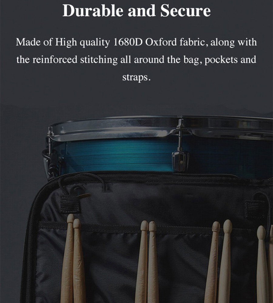 Gearlux 12-Pair Drumstick Bag with 10mm Padding