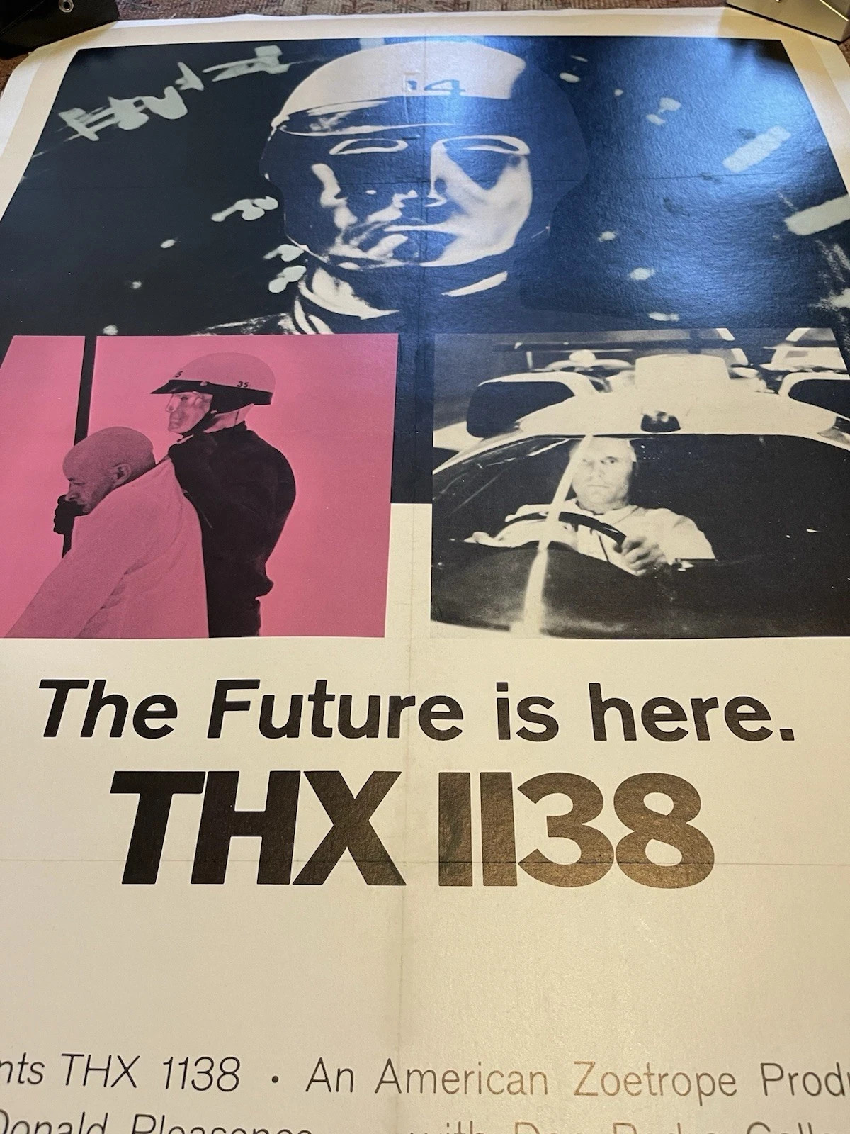 THX 1138 1970 Original One Sheet 27x41 LINEN Star Wars New Hope Sci-Fi Empire