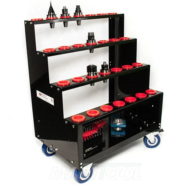 HSK 100A, HSK 100C , Steps model, CNC Tool cart