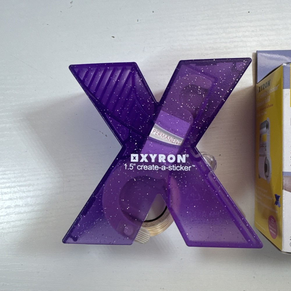 XYRON 1.5" Create-A-Sticker Maker EUC And Two New Adhesive Refill Rolls