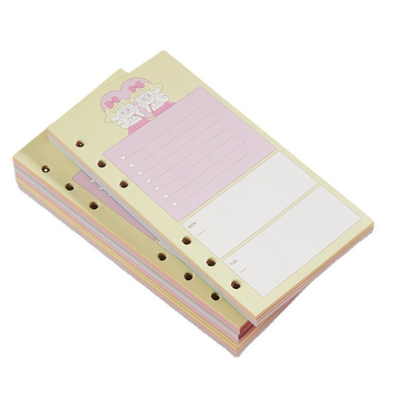 A6 Refill Papers for A6 Loose-leaf Notebook A6 Binder Planner Journal 80 Sheets