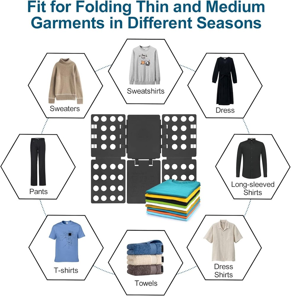 Shirt Folding Board – Fast Laundry Folder Tool Black