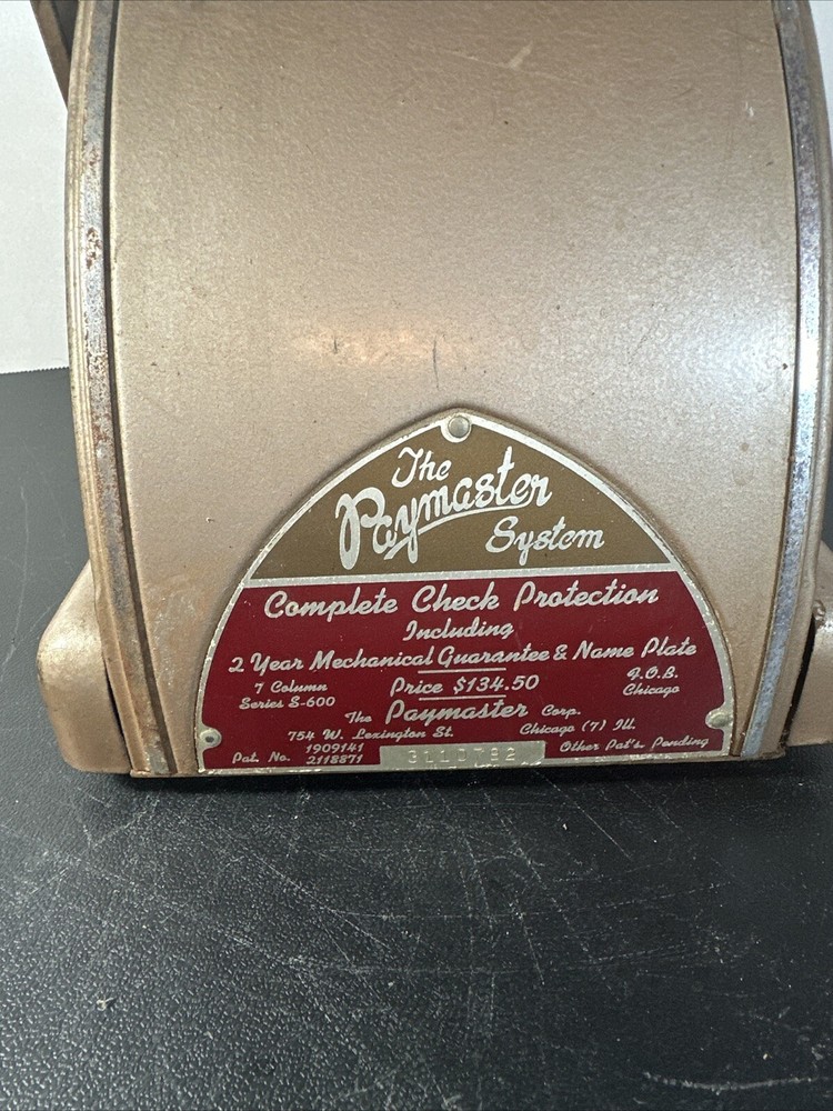 vintage paymaster series s-600