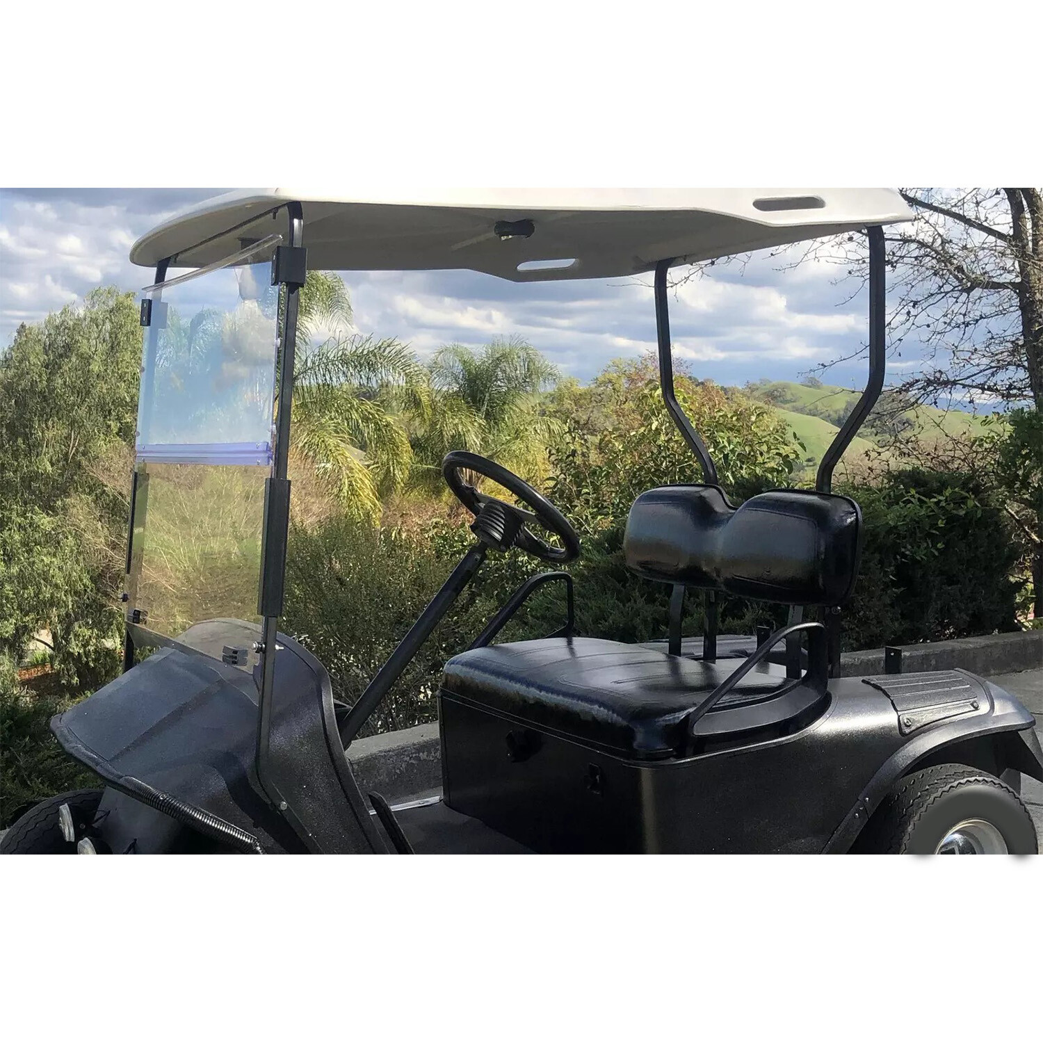 For EZGO TXT & Medalist 1994-2014 Golf Cart Clear Folding Windshield Windscreen