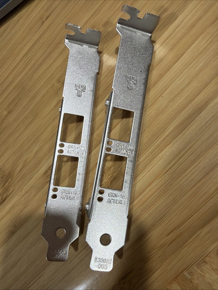 (2) Intel E10G42BTDA x520-DA2 Full-Height (Bracket ONLY) E33052-003