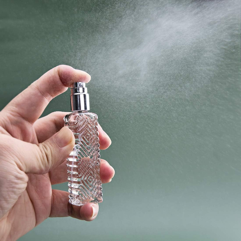 12Pcs Perfume Bottles Empty Clear Glass Atomizer Spray Bottles Empty Refillable