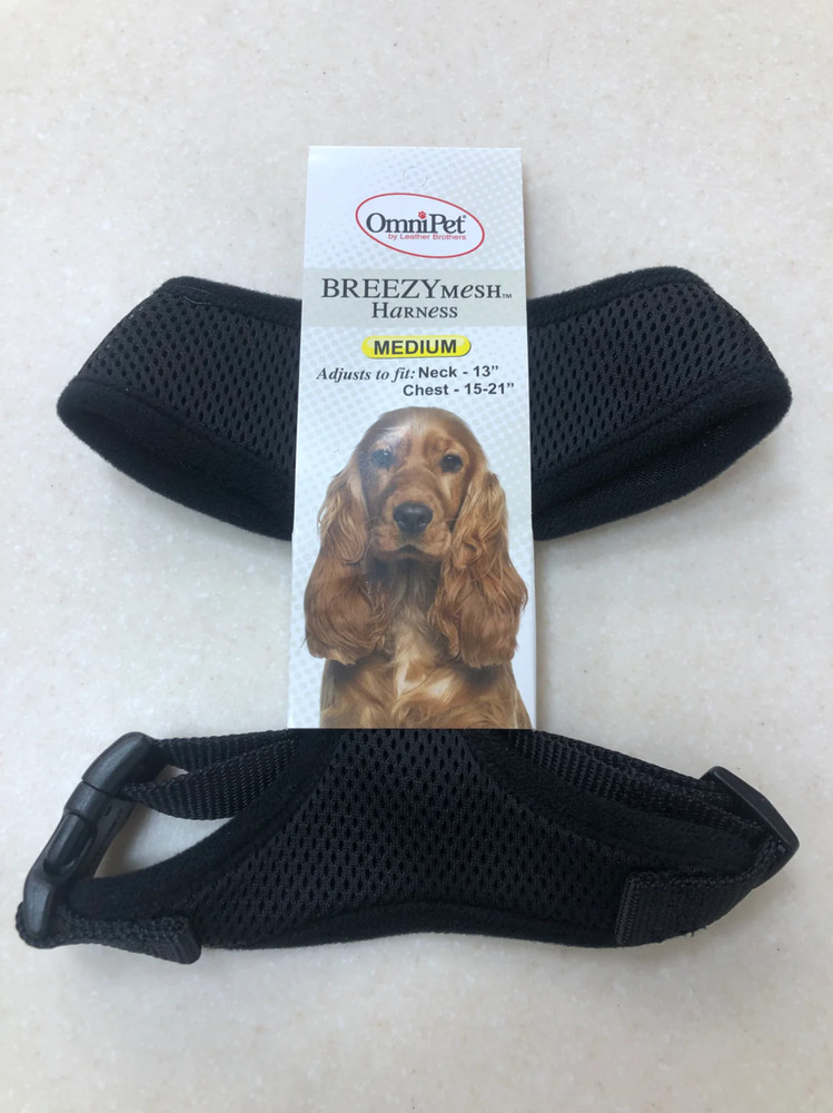 OmniPet BreezyMesh Dog Harness – Medium, Black