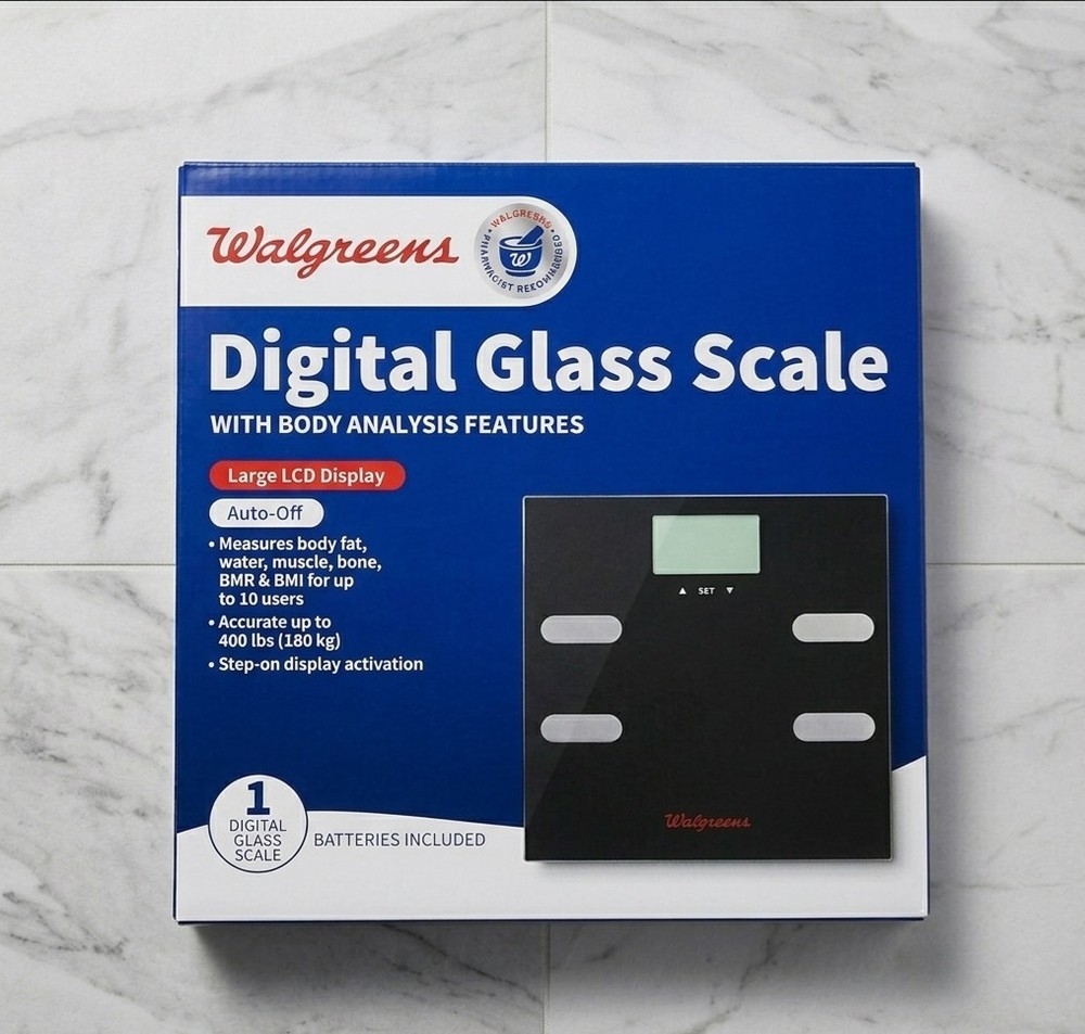 Digital Glass Scale With Body Analysis Scale Features.