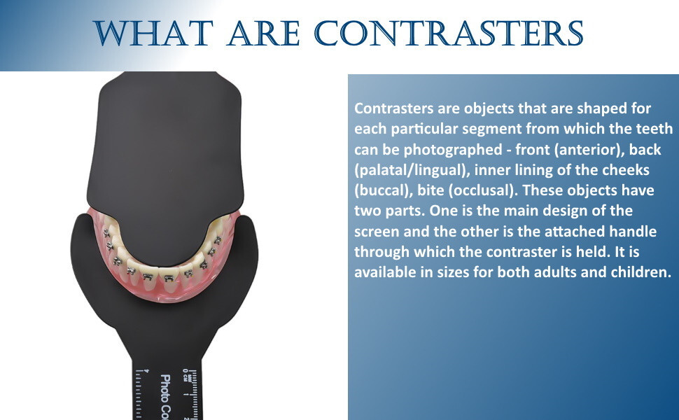 Dental Oral Photo Contrast Background Board Black Photographic Contraster 6 PCS