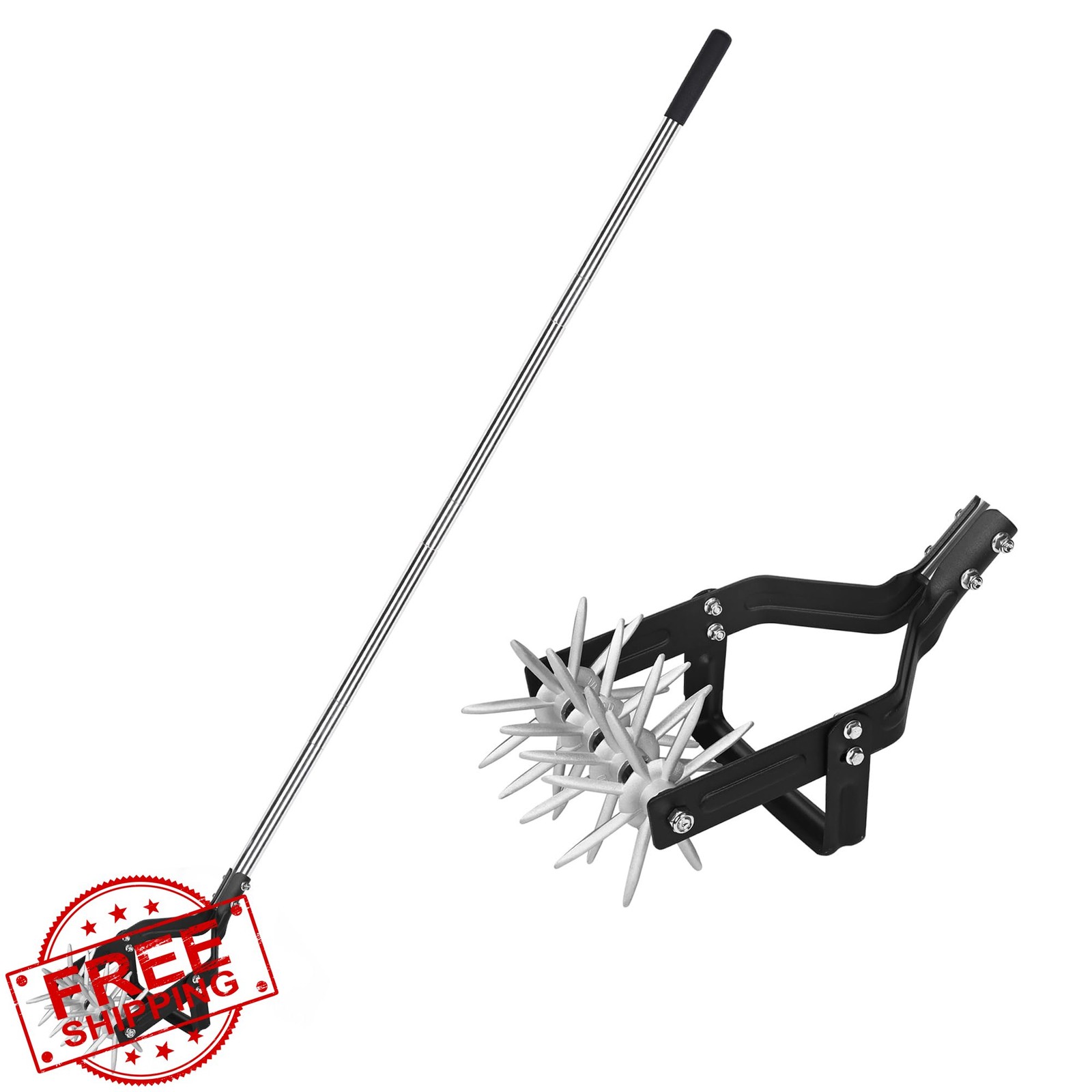 YEELOR Garden Rotary Cultivator 67-Inch Adjustable Handle Weeding Tilling Tool