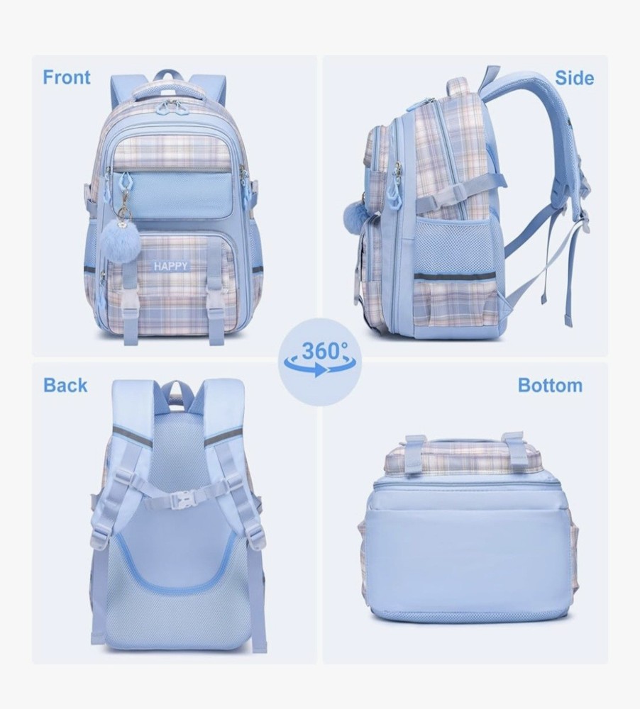 WYCY Girls Blue Backpack 3pc