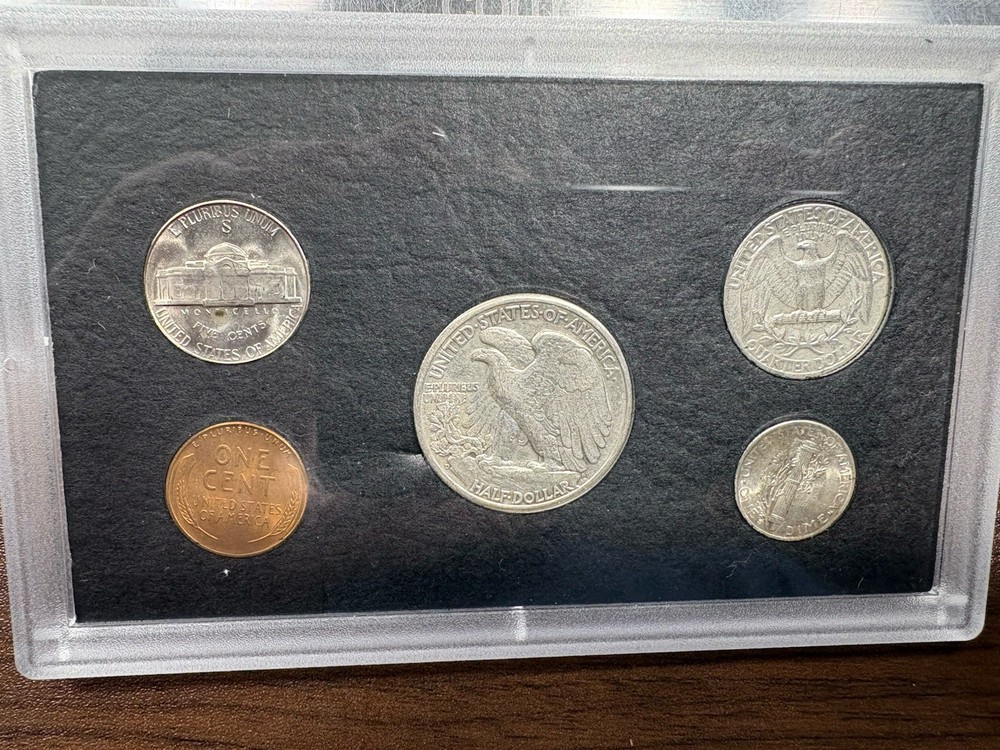 1945 US Mint Silver Coins Year Set