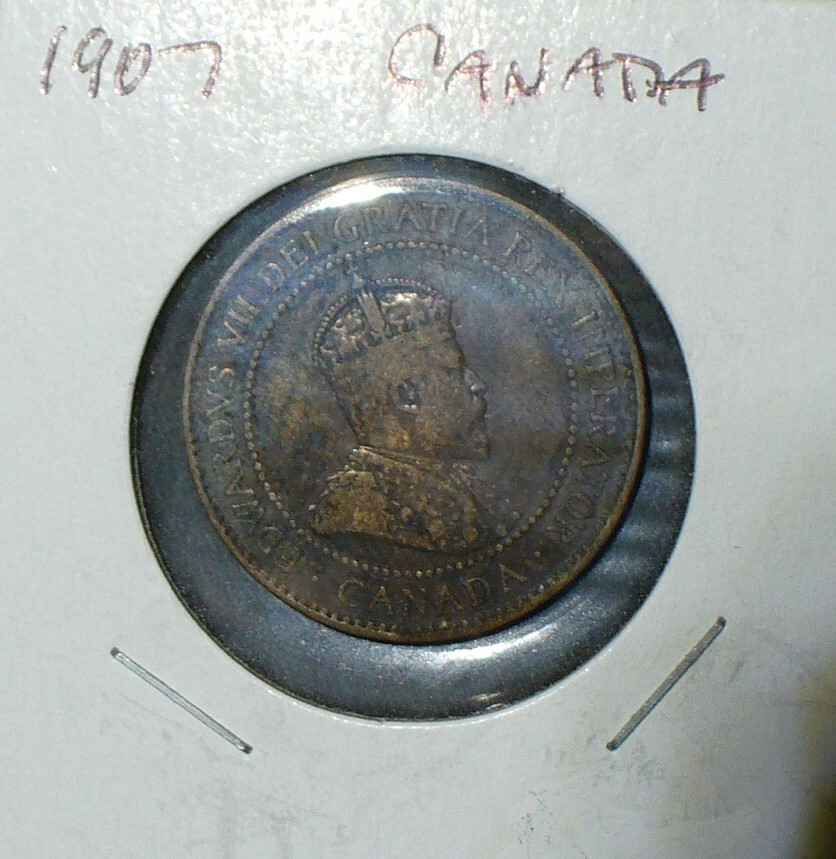 Canada 1907 Large One Cent Bronze Coin