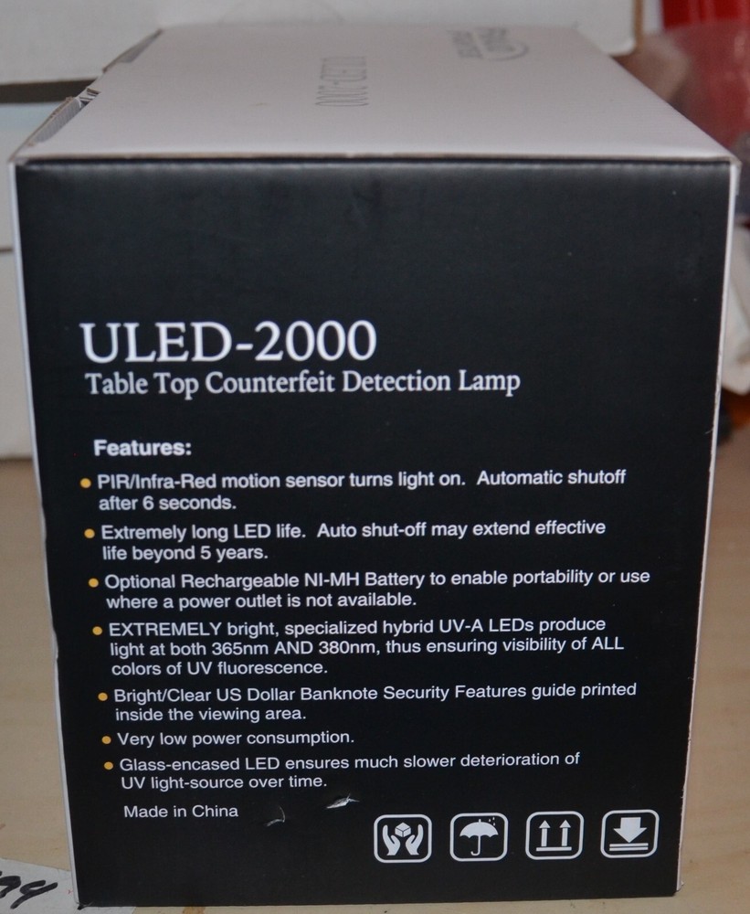Fraud Fighter ULED-2000 table top counterfeit detection lamp new