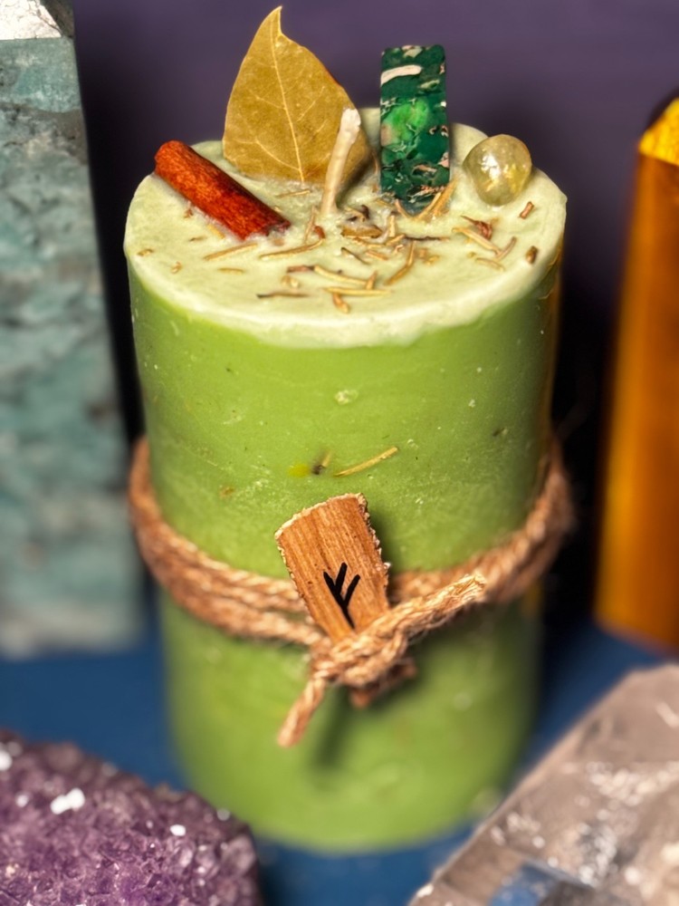 Ritual Rune Candle FEHU