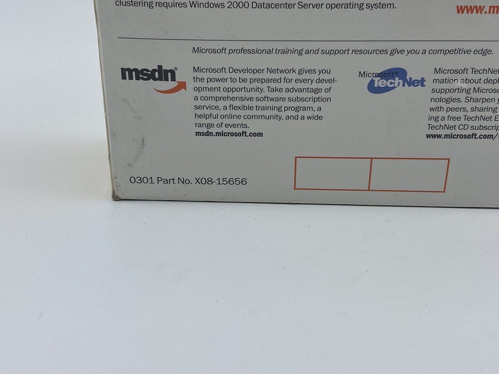 Microsoft SQL Server 2000, SKU 810-01407, Sealed Retail Box, 1-Processor License