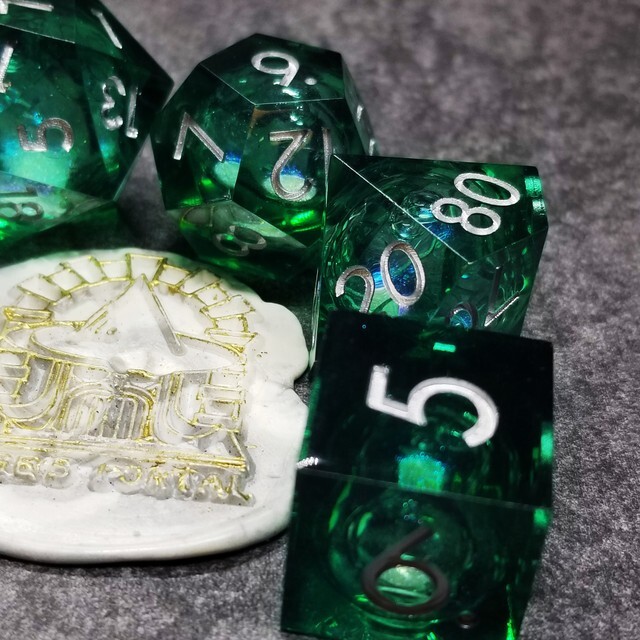 Sage's Forest Souls Liquid Core Sharp Edge Resin Dice Set
